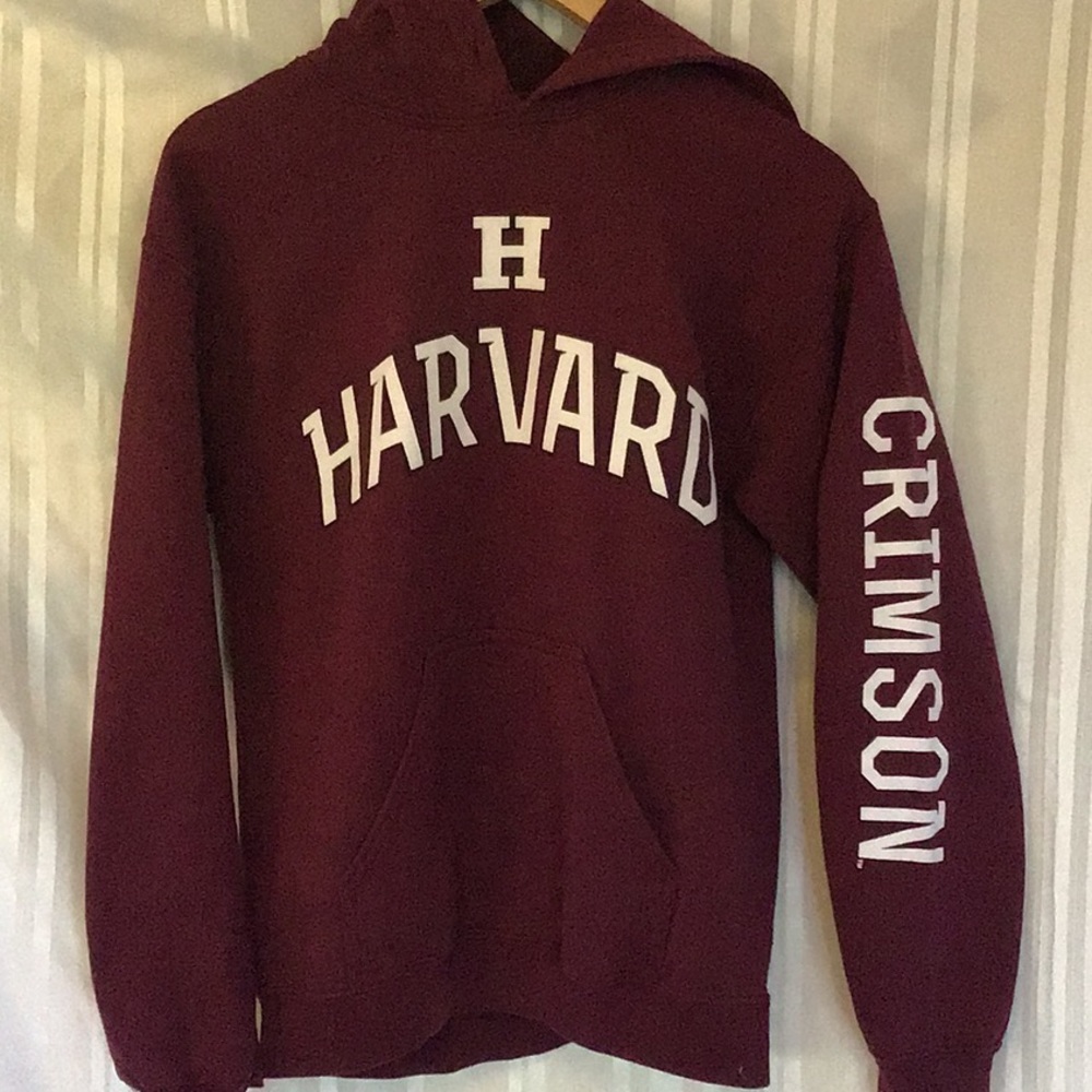 Harvard sweatshirt with hoodie size small crimson